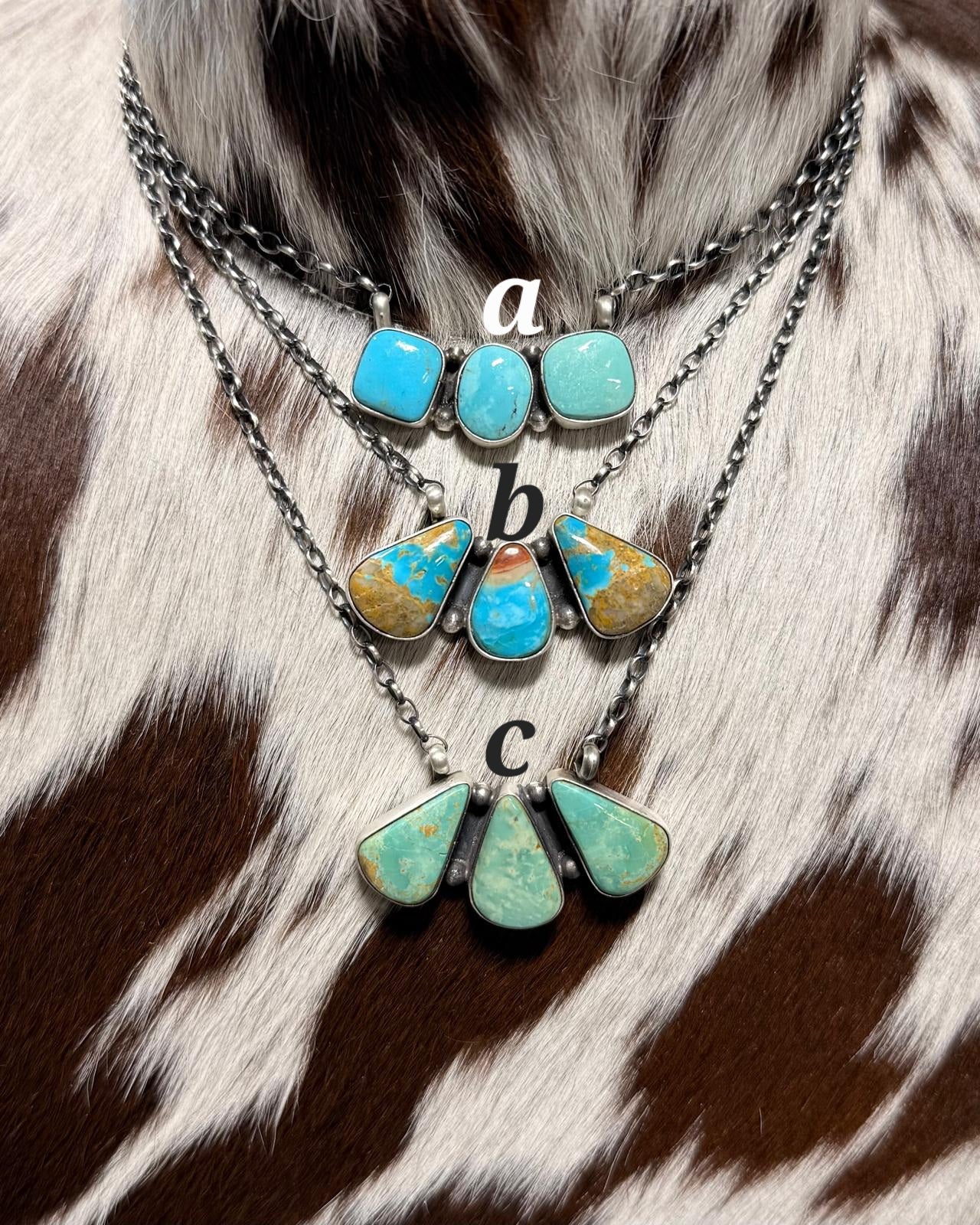 Donovan Skeets 3 Stone Necklace *Native