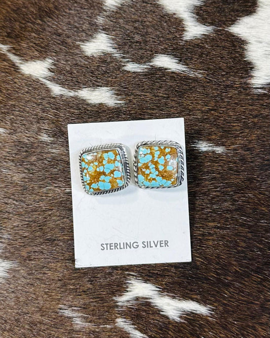 Elouise Kee #8 Square Stud Earrings *Native