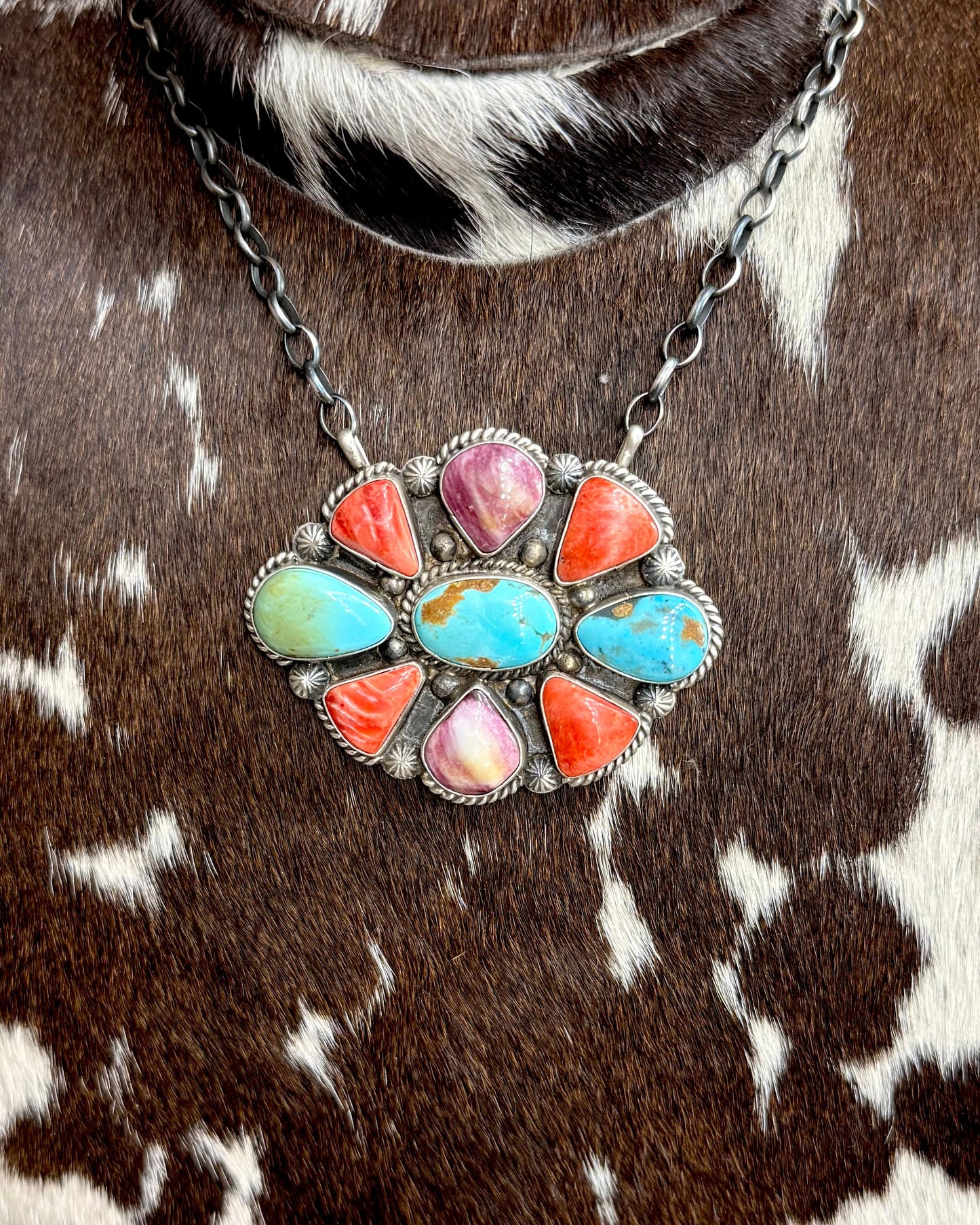 18” Elouise Kee Multi Stone Cluster Necklace