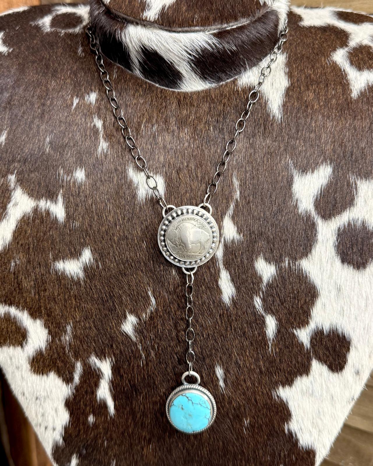 20" Gilbert Nez Coin Lariat Chain *Native