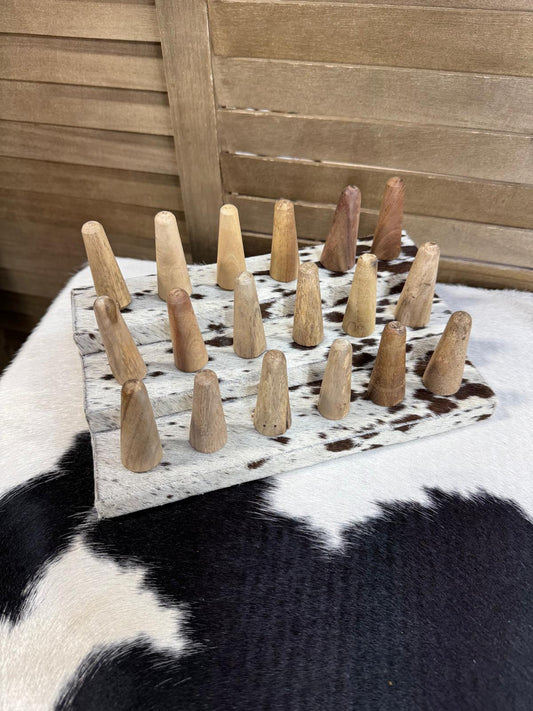 Becky Cowhide Ring Holder Display