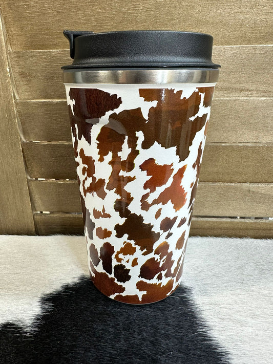 Cowprint Western Trail Brew Stainless Steel Mug