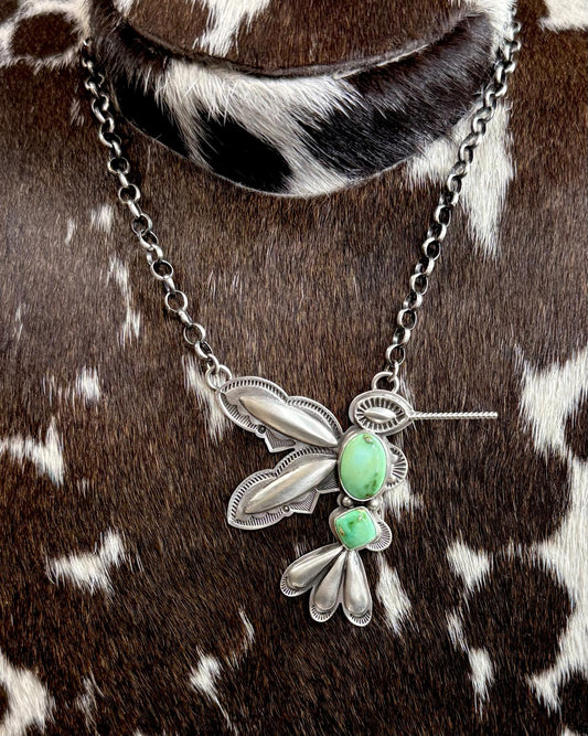 Charles Johnson Hummingbird Necklace 20”  *Native