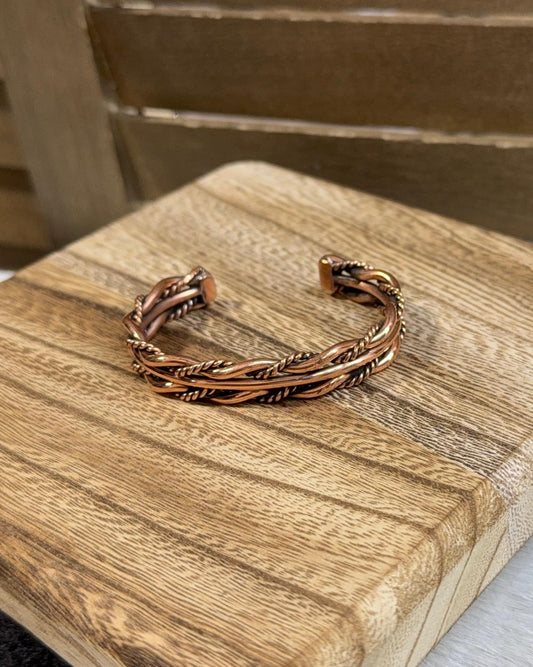 Elaine Tahe Copper Double Twisted Rope Cuff *Native