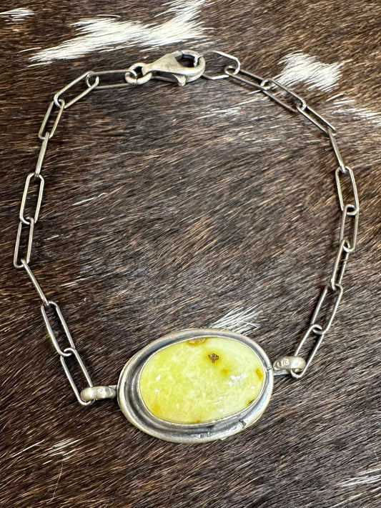 Palomino Stone Dainty Clasp Bracelet *Native