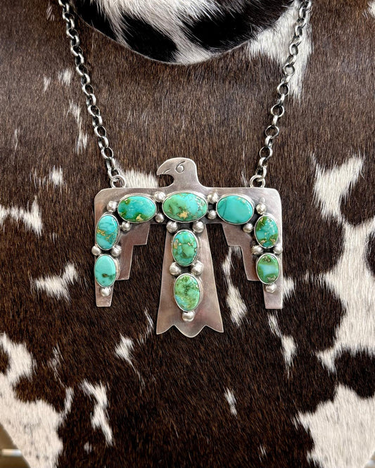20" Russel Sam Royston Thunderbird Necklace *Native