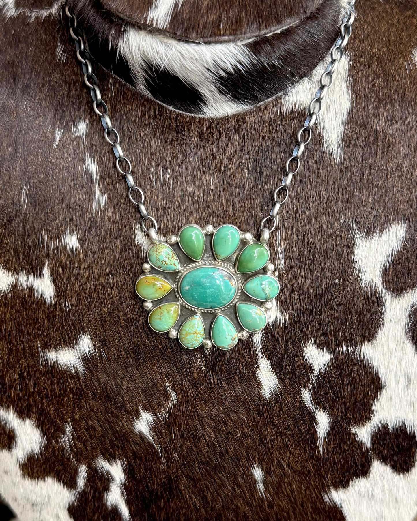 Geraldine James Turquoise Cluster Necklace *Native