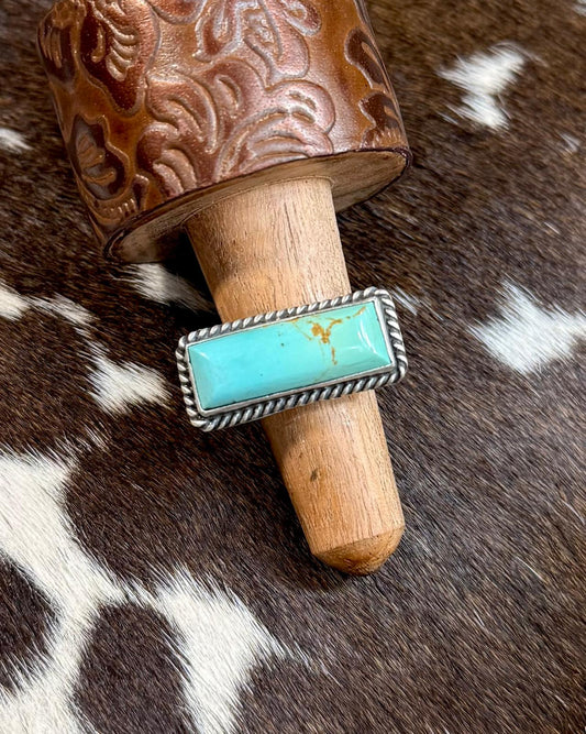 Johnny Dixon Adjustable Rectangle Ring *Native