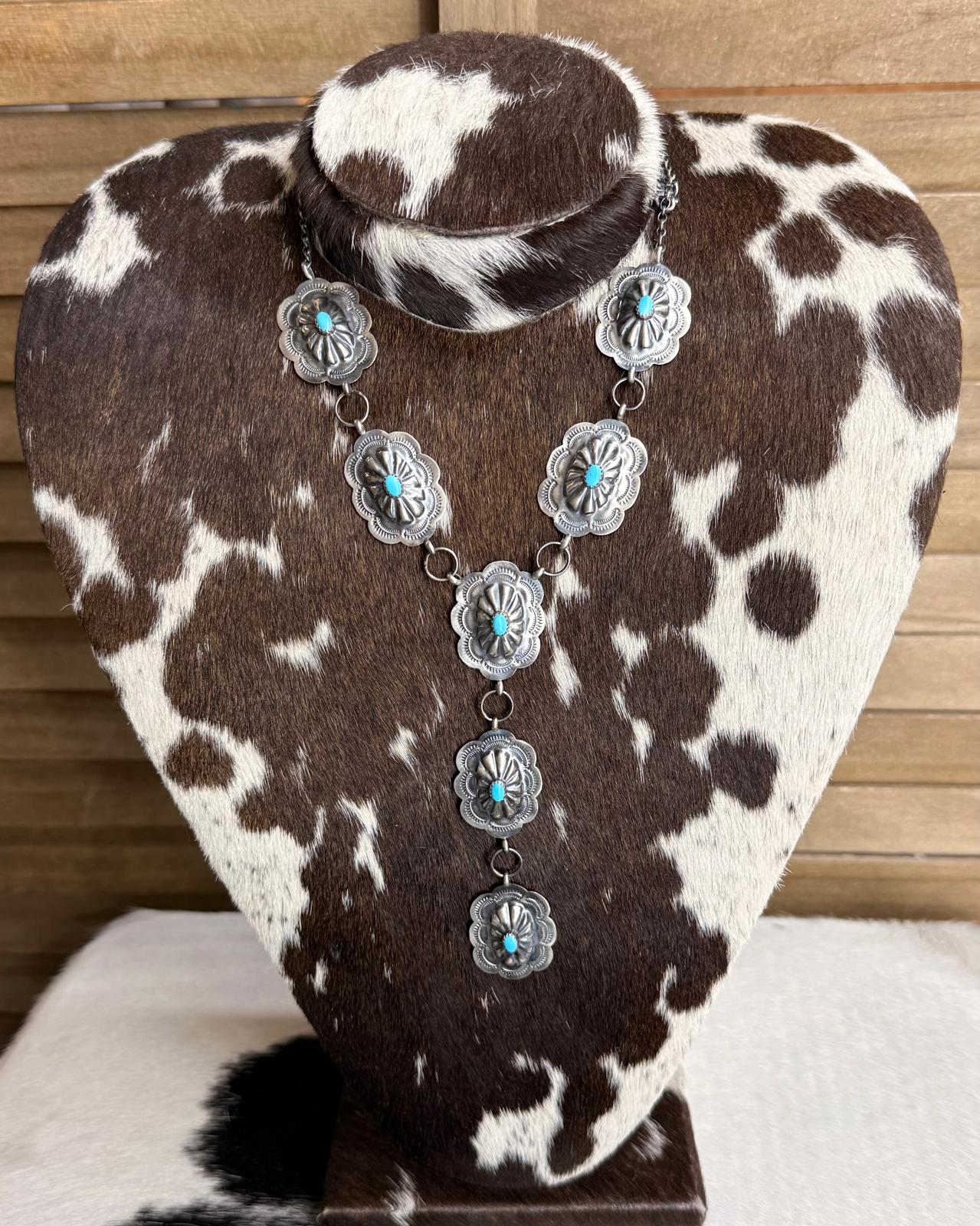 Lavina Benally 24" Concho Lariat Necklacee *Native