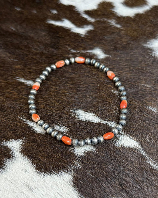 Spiny & Pearl Stretch Bracelet