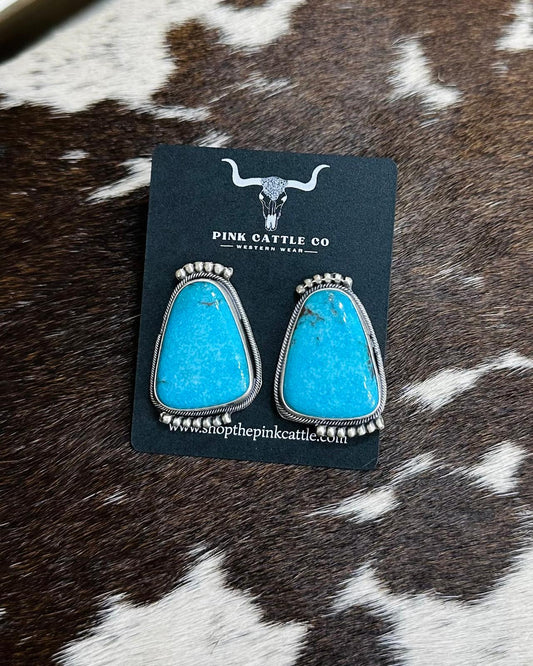 Turquoise Stud Earrings *Native