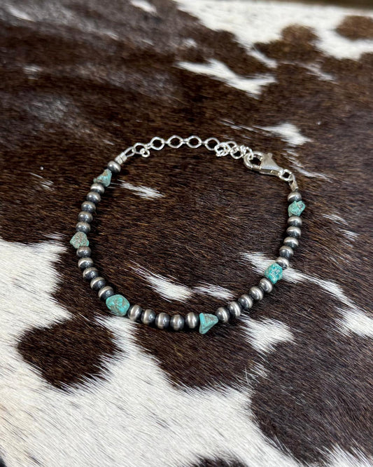 Sterling Pearl Nugget Bracelet