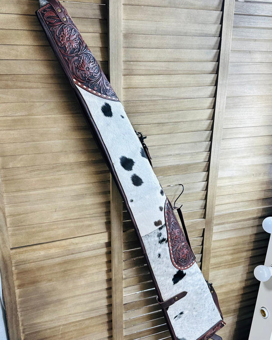 Cowhide Tooled Riffle Case