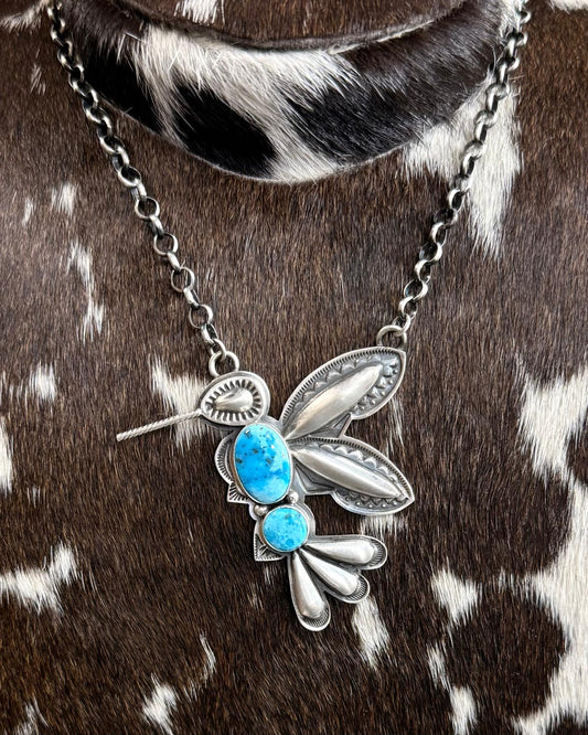 Charles Johnson Hummingbird Necklace 20”  *Native