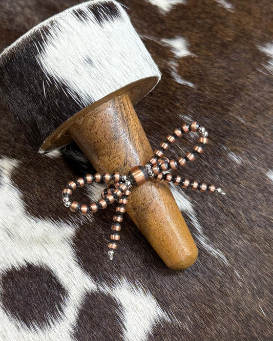 Copper Stretch Pearl Ring