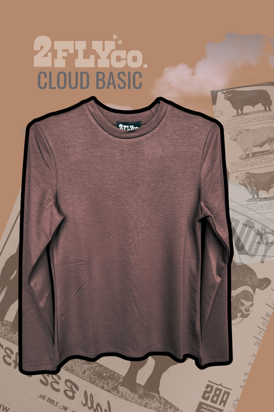 L/S Cloud Basic Top *Mocha