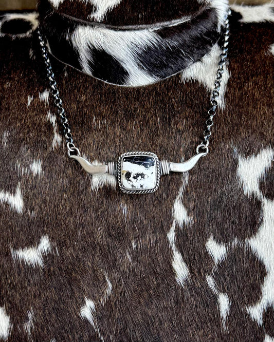 Emerson Thomas White Buffalo Bar Horn Necklace