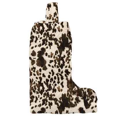 Bella Hide Brown Quilted Boot Bag