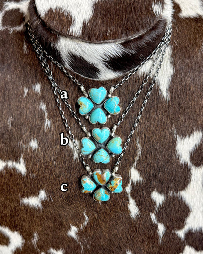 18" Kingman Clover Stone Necklace *Native