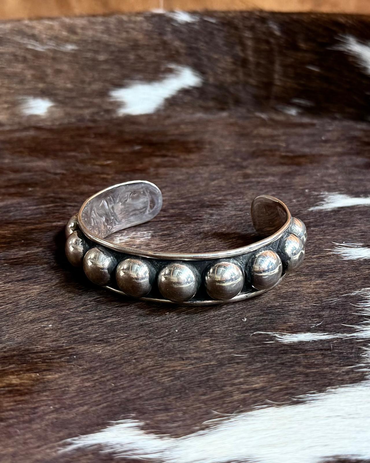 Sterling Silver Ball Cuff