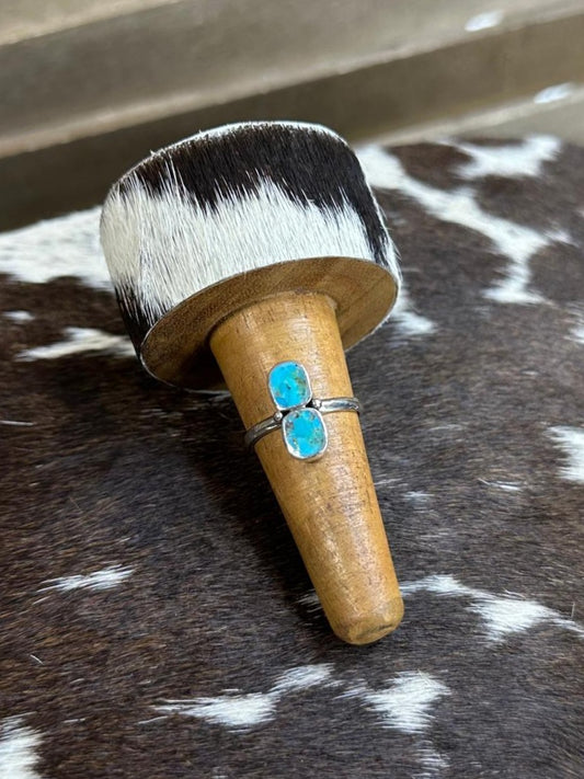 Double Simple 2 Stone Ring