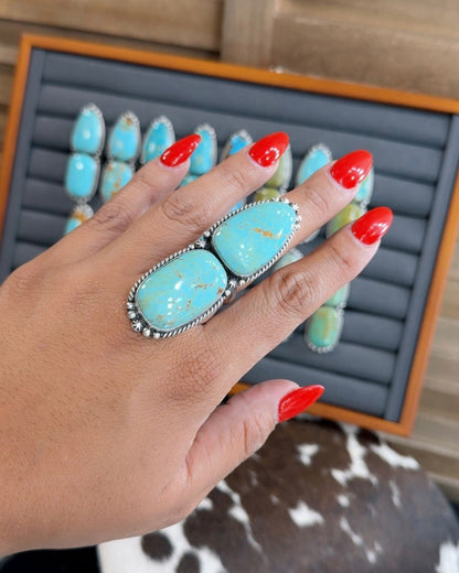 Eugene Balone Adjustable 2 Stone Ring *Native